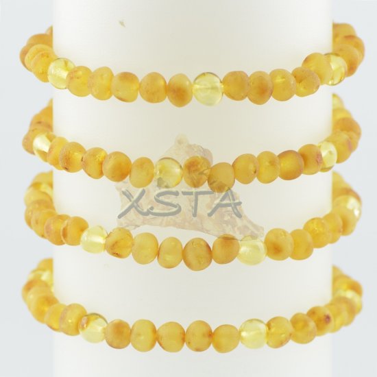 Baltic amber raw honey beads bracelet Baroque